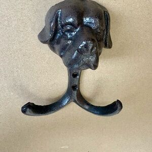 Black Dog Head Iron Wall Hook